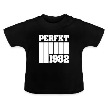1982 - Baby Organic T-Shirt with Round Neck - black - Front