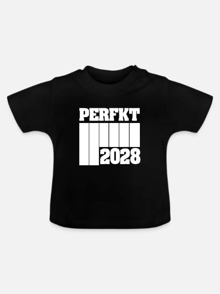 2028 - Baby Bio-T-Shirt mit Rundhals - Schwarz