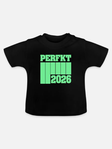 2026 - Baby Bio-T-Shirt mit Rundhals - Schwarz