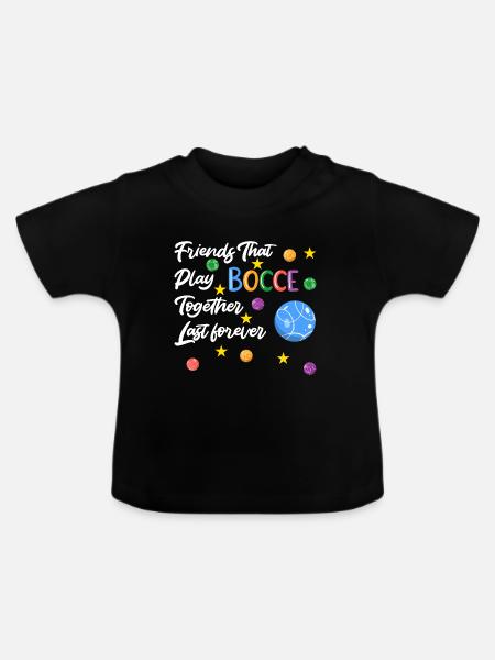 Boccia Boule Petanque - Baby Bio-T-Shirt mit Rundhals - Schwarz