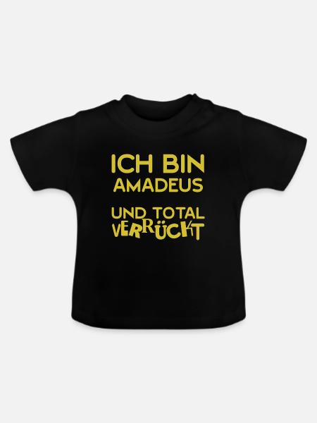 Geschenk für Amadeus - Baby Bio-T-Shirt mit Rundhals - Schwarz