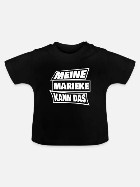 Marieke als Marieke - Baby Bio-T-Shirt mit Rundhals - Schwarz