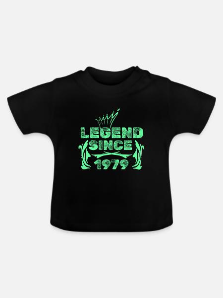 Geschenkidee 1979 - Baby Bio-T-Shirt mit Rundhals - Schwarz