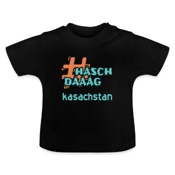 Kazakhstan - T-shirt bio col rond Bébé - noir - Devant