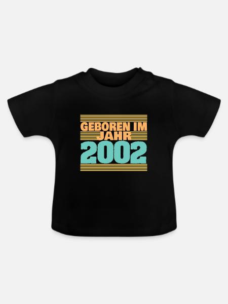 2002 - Baby Bio-T-Shirt mit Rundhals - Schwarz