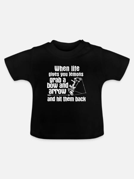 Bogenschießen Archery - Baby Bio-T-Shirt mit Rundhals - Schwarz