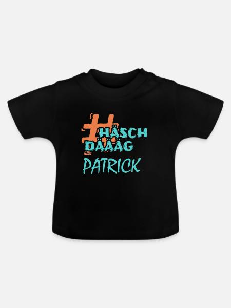 Geschenkidee Patrick - Baby Bio-T-Shirt mit Rundhals - Schwarz