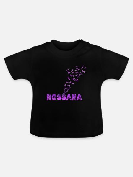 Spaßig Rossana - Baby Bio-T-Shirt mit Rundhals - Schwarz