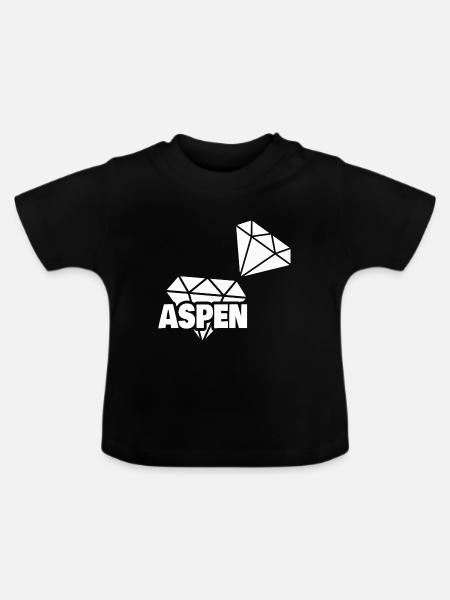 Kostbar Aspen - Baby Bio-T-Shirt mit Rundhals - Schwarz