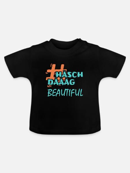 Geschenk für Beautiful - Baby Bio-T-Shirt mit Rundhals - Schwarz