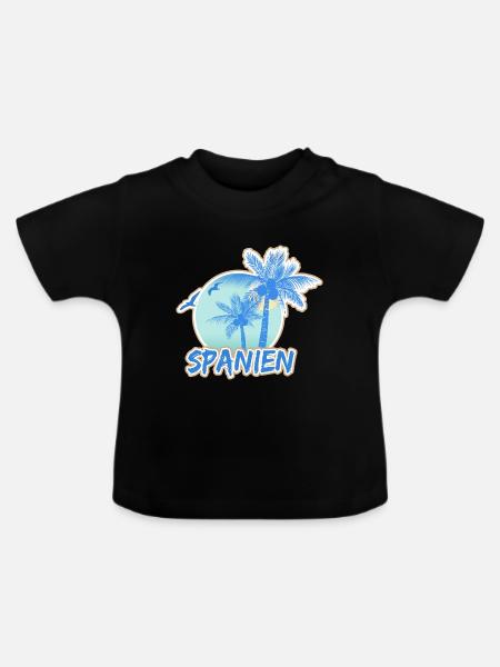 Spanien - Baby Bio-T-Shirt mit Rundhals - Schwarz