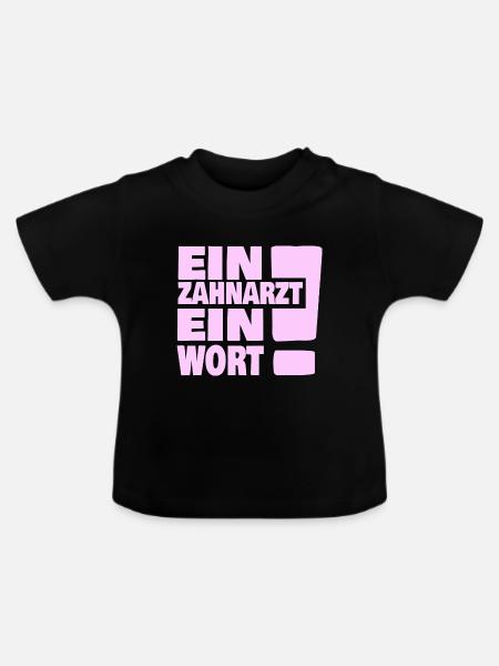 Zahnarzt - Baby Bio-T-Shirt mit Rundhals - Schwarz