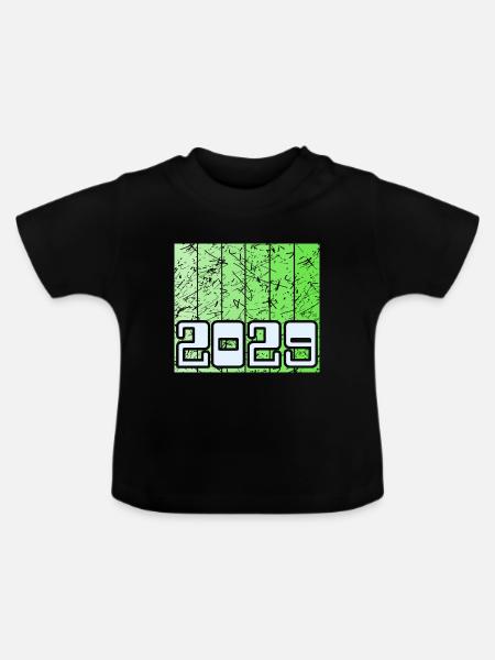 2029 - Baby Bio-T-Shirt mit Rundhals - Schwarz