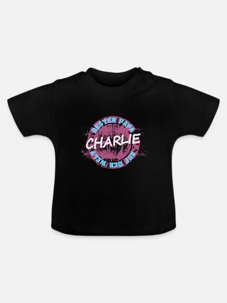 Geschenk für Charlie - Baby Bio-T-Shirt mit Rundhals - Schwarz