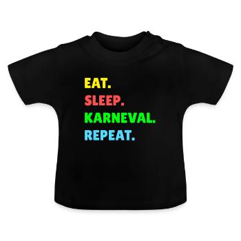 lustige Karneval Sprüche ALAAF - Baby Bio-T-Shirt mit Rundhals - Schwarz - Vorne