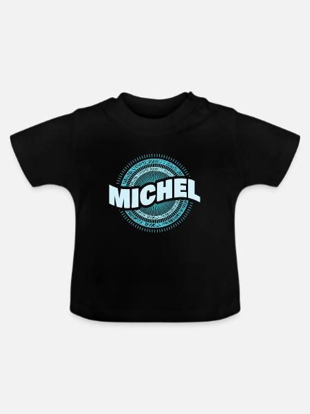 Michel - Baby Bio-T-Shirt mit Rundhals - Schwarz