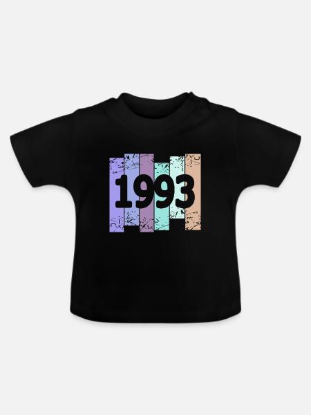 Grufti 1993 - Baby Bio-T-Shirt mit Rundhals - Schwarz