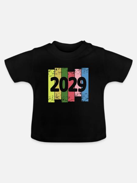 2029 - Baby Bio-T-Shirt mit Rundhals - Schwarz