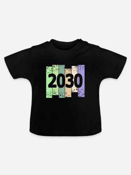 Artwork 2030 - Baby Bio-T-Shirt mit Rundhals - Schwarz