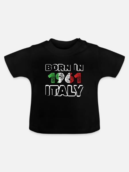 Geboren 1961 - Baby Bio-T-Shirt mit Rundhals - Schwarz