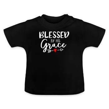 Jésus don de Dieu Bible Psaume Evangile Christ - T-shirt bio col rond Bébé - noir - Devant