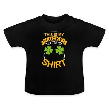 Bonheur loterie loterie Trèfle - T-shirt bio col rond Bébé - noir - Devant