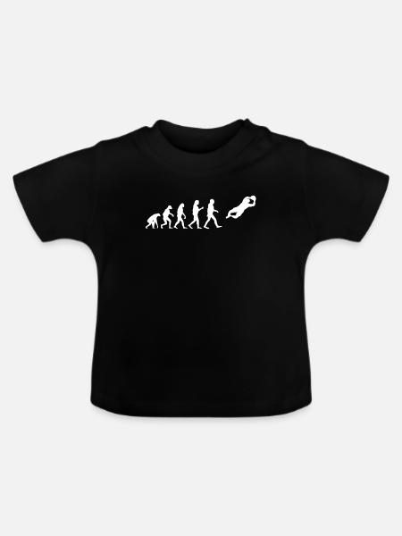 Torwart Evolution Fußball Torhüter Fußballer - Økologisk T-shirt til baby, rund hals - sort