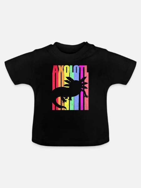 Axolotl - Baby Bio-T-Shirt mit Rundhals - Schwarz