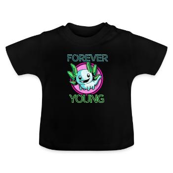 Axolotl - Baby Bio-T-Shirt mit Rundhals - Schwarz - Vorne