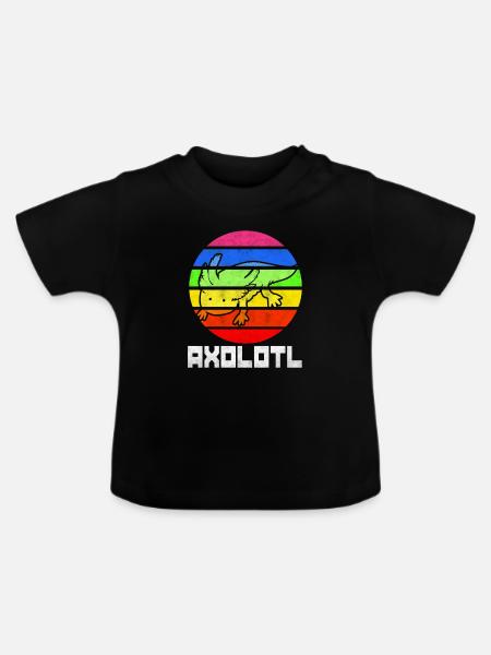 Axolotl - Baby Bio-T-Shirt mit Rundhals - Schwarz