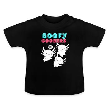 Axolotl Reptile Salamandre Aquarium Kawaii Lurch - T-shirt bio col rond Bébé - noir - Devant