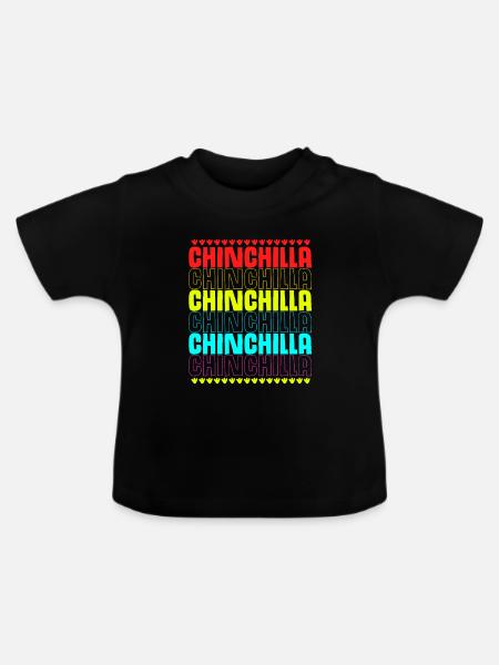 Chinchilla - Baby Bio-T-Shirt mit Rundhals - Schwarz