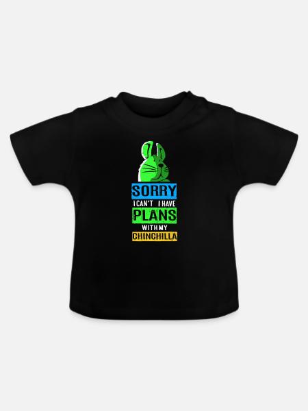 Chinchilla - Baby Bio-T-Shirt mit Rundhals - Schwarz