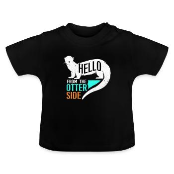 Otter - Baby Bio-T-Shirt mit Rundhals - Schwarz - Vorne