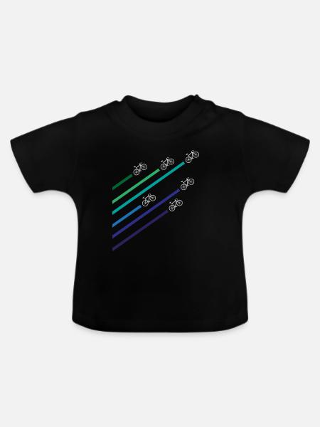 Vélo de montagne vélo de vélo de cyclisme BMX - T-shirt bio col rond Bébé - noir