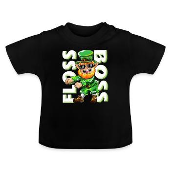 Float Boss Goblin Dancing St Patricks Day Gift - T-shirt bio col rond Bébé - noir - Devant