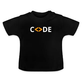 Programmeur de code HTML Développeur PHP - T-shirt bio col rond Bébé - noir - Devant