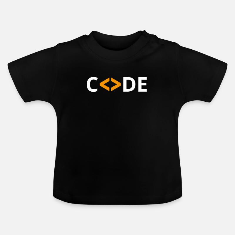 Code Programmer HTML PHP Developer - Baby Organic T-Shirt with Round Neck - black