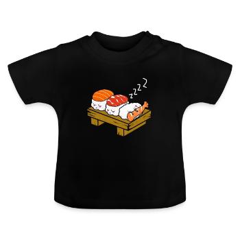 Sushi - T-shirt bio col rond Bébé - noir - Devant