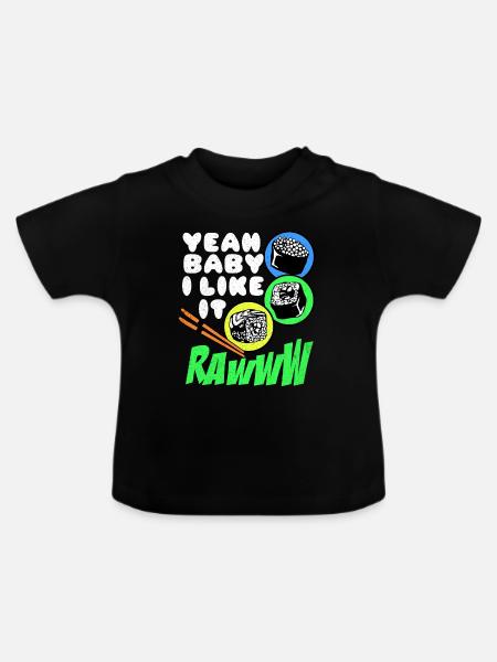 Sushi - Baby Bio-T-Shirt mit Rundhals - Schwarz