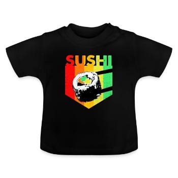 Sushi - T-shirt bio col rond Bébé - noir - Devant