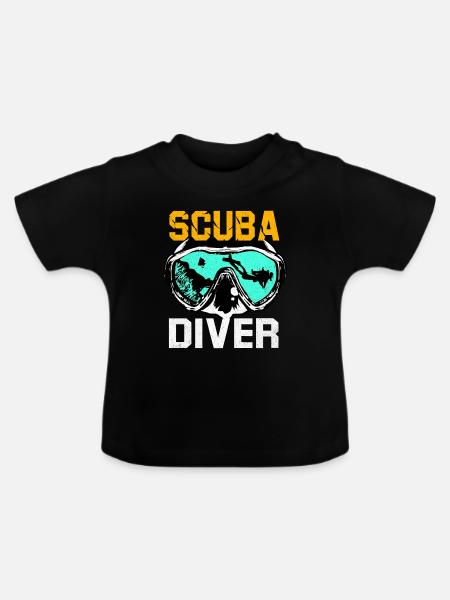 Tauchen - Baby Bio-T-Shirt mit Rundhals - Schwarz