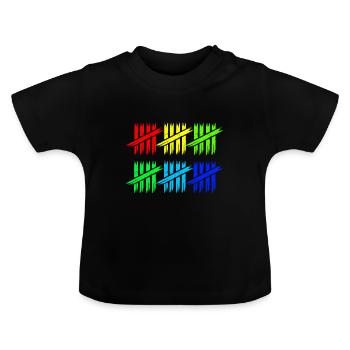 30 ans - T-shirt bio col rond Bébé - noir - Devant