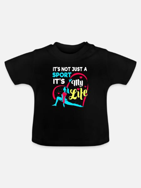 Gymnastique Main Stand Gymnastique Gymnastique Cadeau - T-shirt bio col rond Bébé - noir