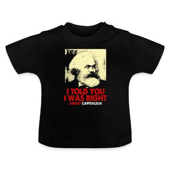 Communisme - T-shirt bio col rond Bébé - noir - Devant