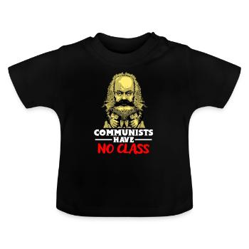 Communisme Lénine Marx Lutte des classes social - T-shirt bio col rond Bébé - noir - Devant