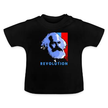 Communisme Lénine Marx Lutte des classes social - T-shirt bio col rond Bébé - noir - Devant
