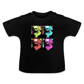 Communisme Lénine Marx Lutte des classes social - T-shirt bio col rond Bébé - noir - Devant