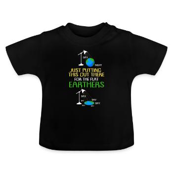 Flat Earth Society Reptiloids Conspiration - T-shirt bio col rond Bébé - noir - Devant