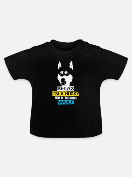 Husky - Baby Bio-T-Shirt mit Rundhals - Schwarz